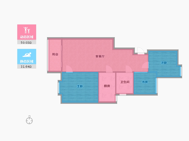 福建省-泉州市-华泰国际新城-六期-74.38-户型库-动静分区