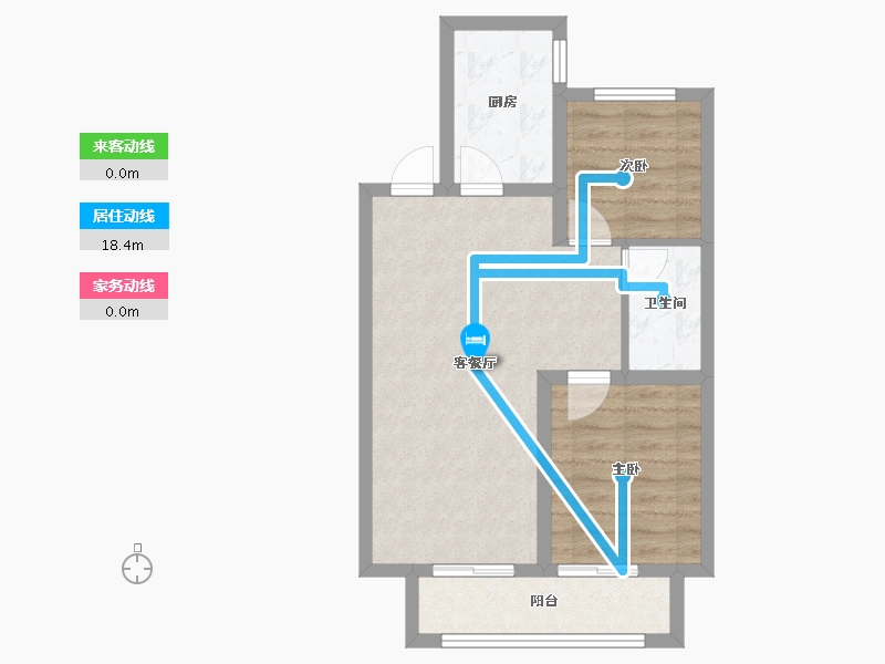 山西省-晋中市-通建融创城-65.42-户型库-动静线