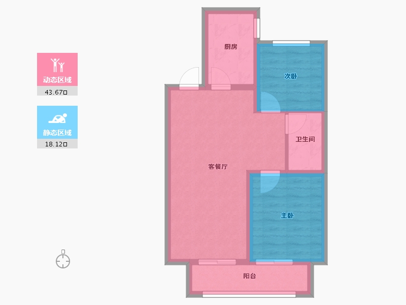 山西省-晋中市-通建融创城-65.42-户型库-动静分区