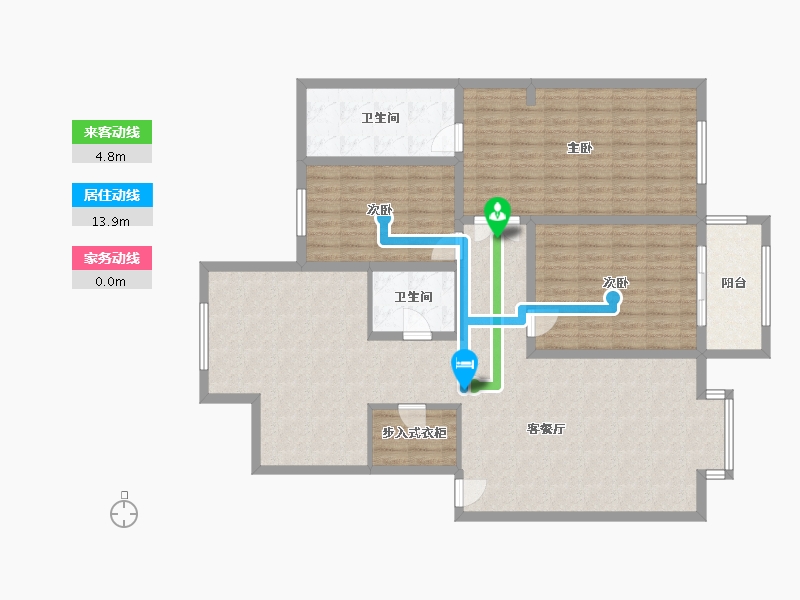 辽宁省-鞍山市-鞍钢田园-170.00-户型库-动静线