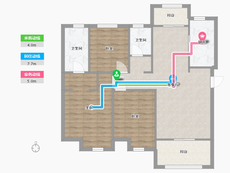 江苏省-南京市-电建洺悦府-83.20-户型库-动静线