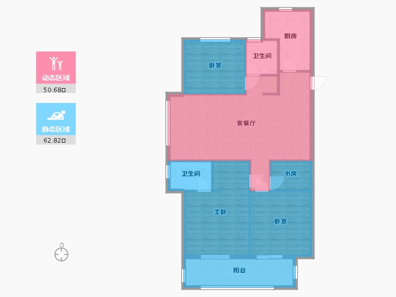 山东省-菏泽市-国璟府-103.32-户型库-动静分区