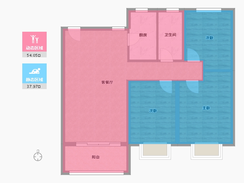 山东省-德州市-值此公望府-93.60-户型库-动静分区