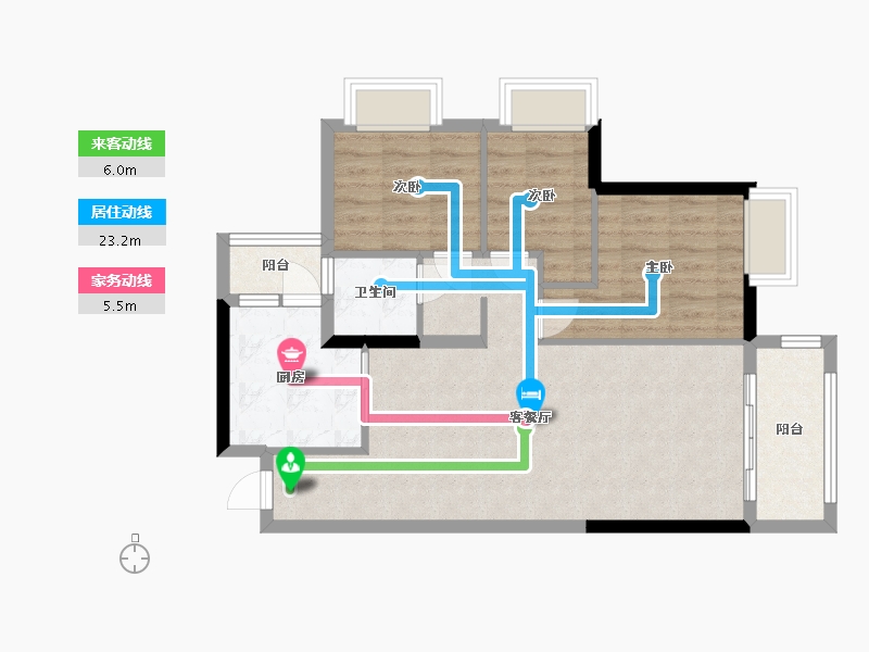 湖南省-长沙市-振业城-79.20-户型库-动静线