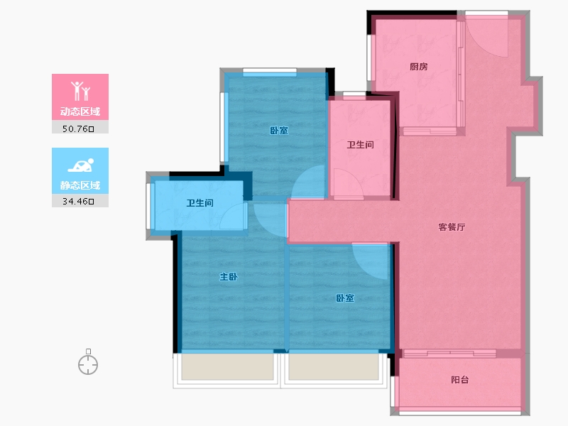 广东省-深圳市-星河盛境3期-76.83-户型库-动静分区