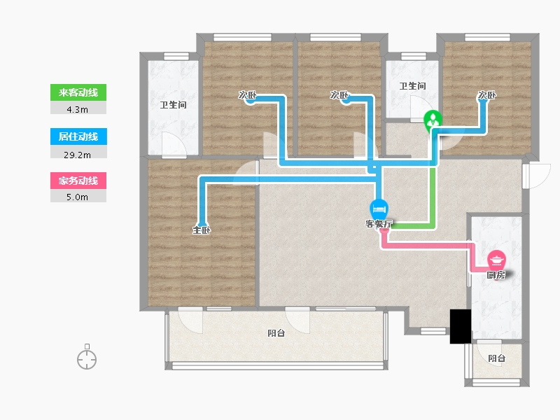 四川省-成都市-朗诗上林熙华府-109.60-户型库-动静线