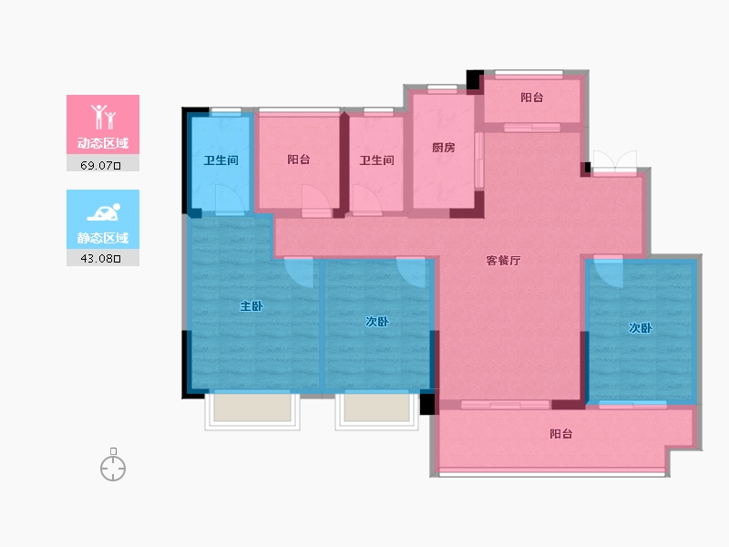 贵州省-毕节市-公园壹号-101.16-户型库-动静分区