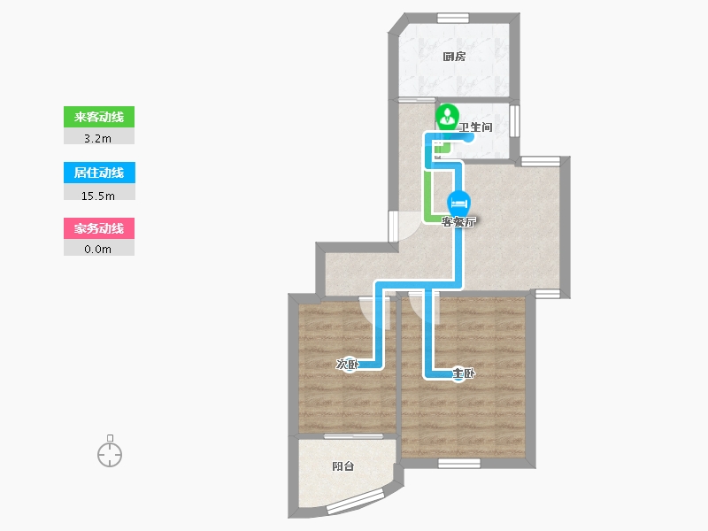 福建省-厦门市-莲坂小区-57.60-户型库-动静线