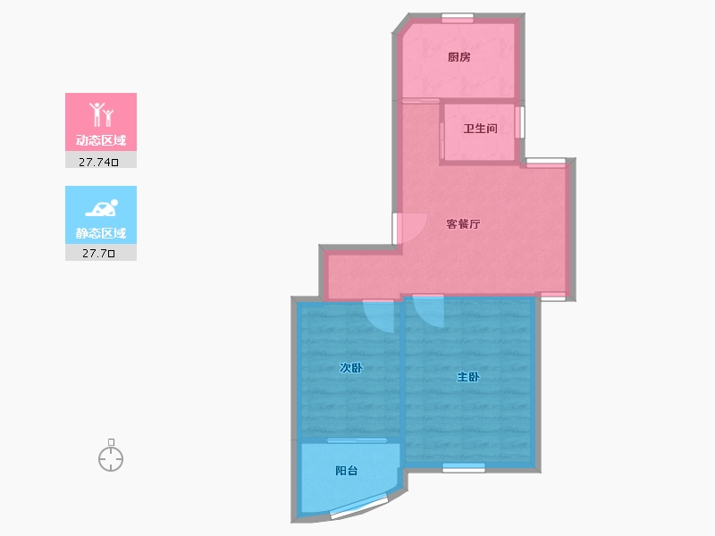 福建省-厦门市-莲坂小区-57.60-户型库-动静分区