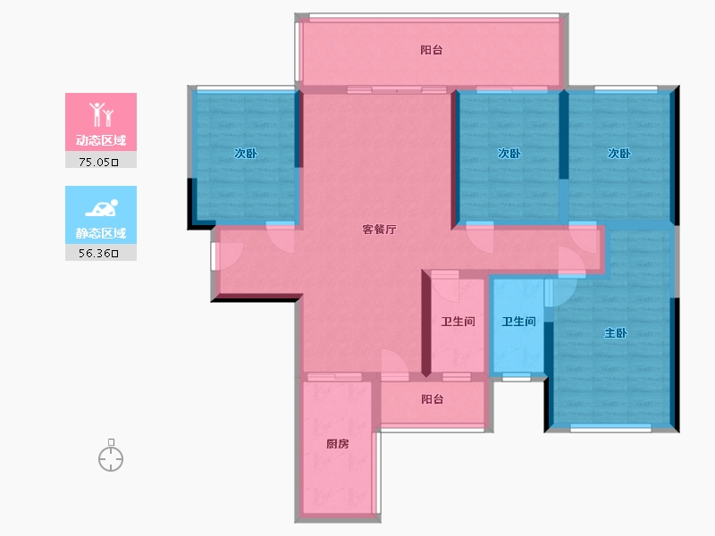 广西壮族自治区-贺州市-彰泰城滨江湾-98.56-户型库-动静分区