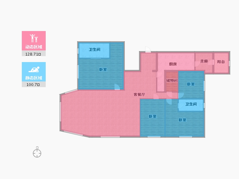 上海-上海市-世茂滨江花园-264.00-户型库-动静分区