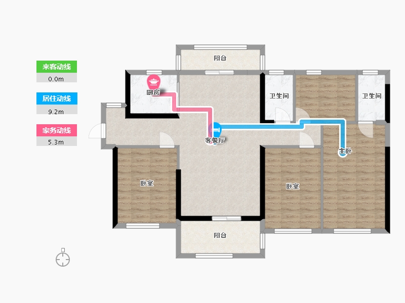 广东省-江门市-汇银江南富湾-130.00-户型库-动静线