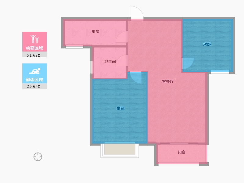 江苏省-淮安市-五岛湖公馆1期-74.10-户型库-动静分区