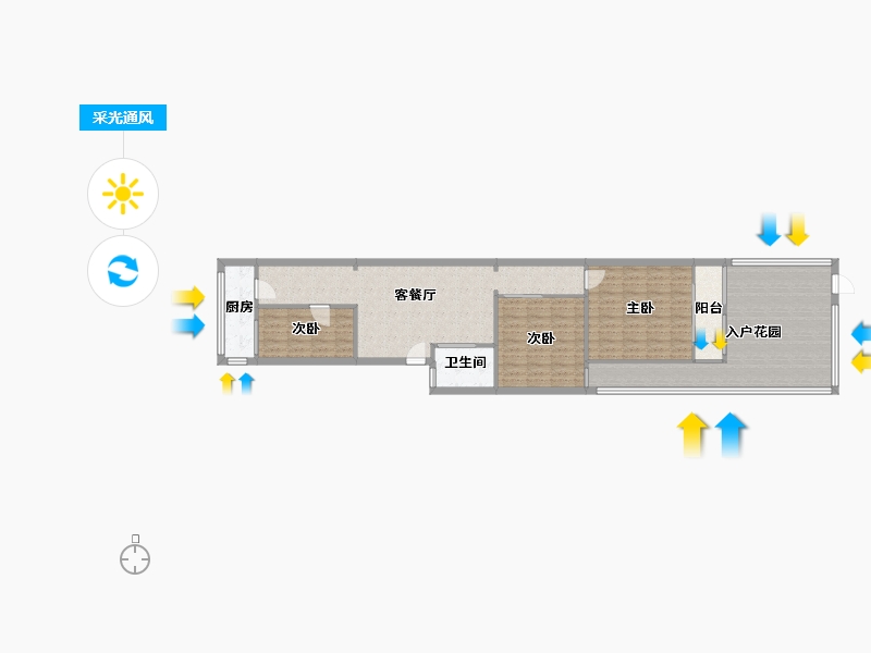 江苏省-南京市-能仁里-1号-71.09-户型库-采光通风