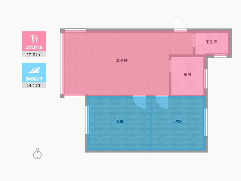 重庆-重庆市-天宫殿小区-56.31-户型库-动静分区