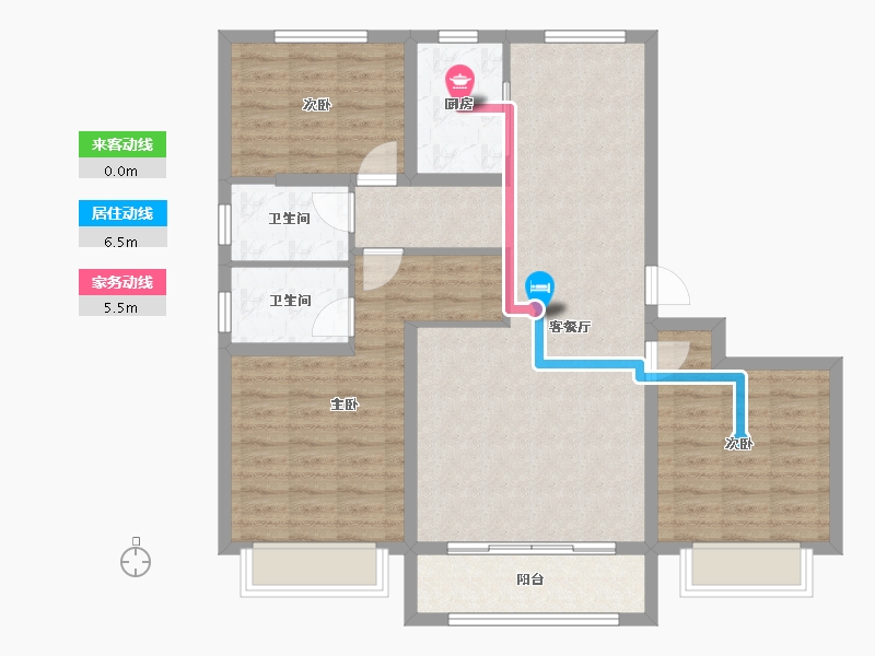 河北省-邯郸市-春华秋实小区-112.00-户型库-动静线