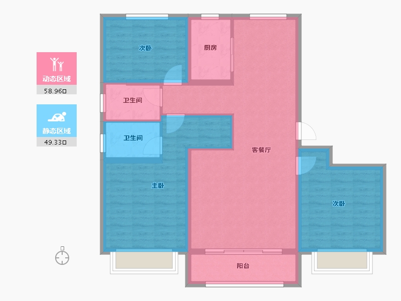 河北省-邯郸市-春华秋实小区-112.00-户型库-动静分区