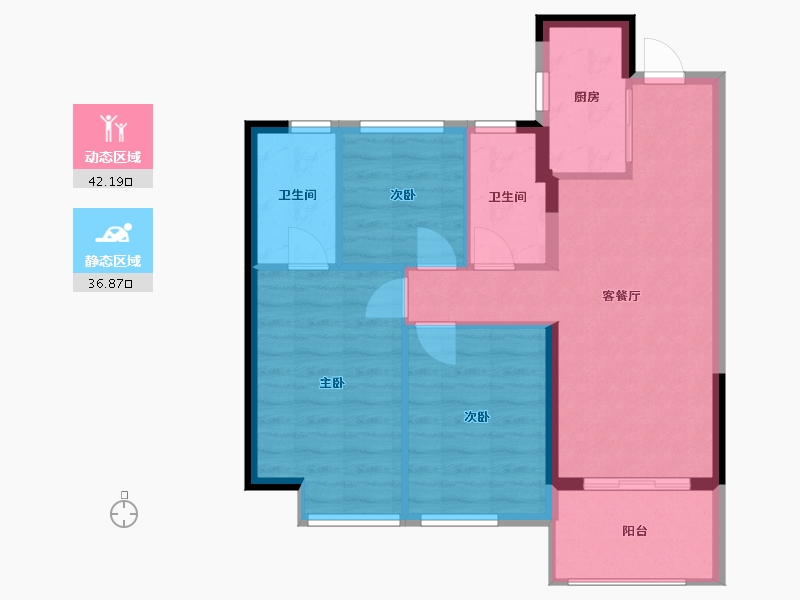 福建省-福州市-福州国贸学原-三期-71.20-户型库-动静分区