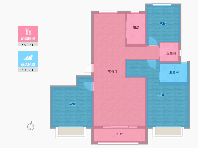 河北省-邯郸市-春华秋实小区-112.00-户型库-动静分区