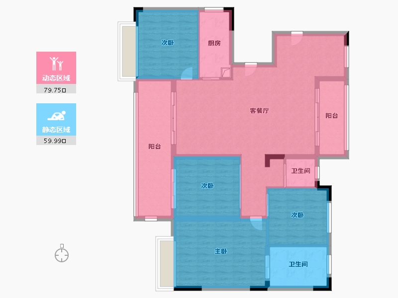 安徽省-滁州市-三巽三悦澜山-127.00-户型库-动静分区