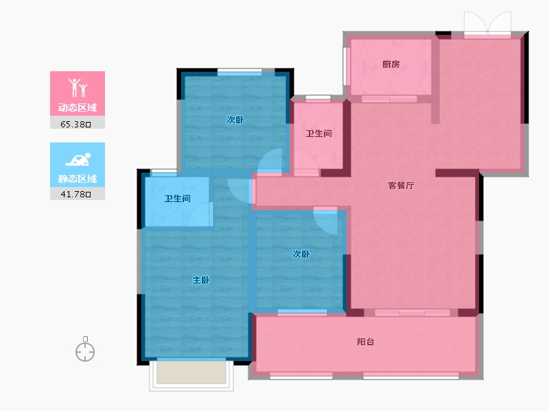 四川省-遂宁市-滨江河畔-南区-97.00-户型库-动静分区