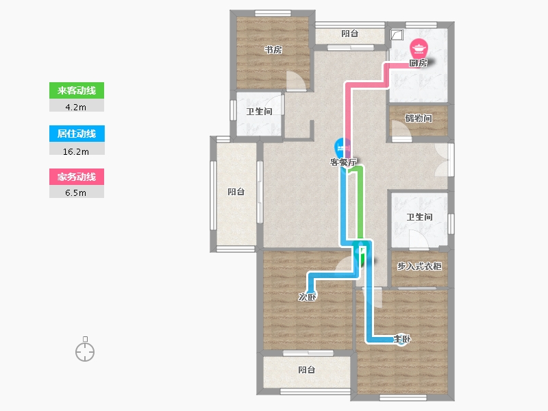 浙江省-杭州市-学林铭城-108.00-户型库-动静线