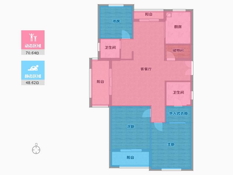 浙江省-杭州市-学林铭城-108.00-户型库-动静分区