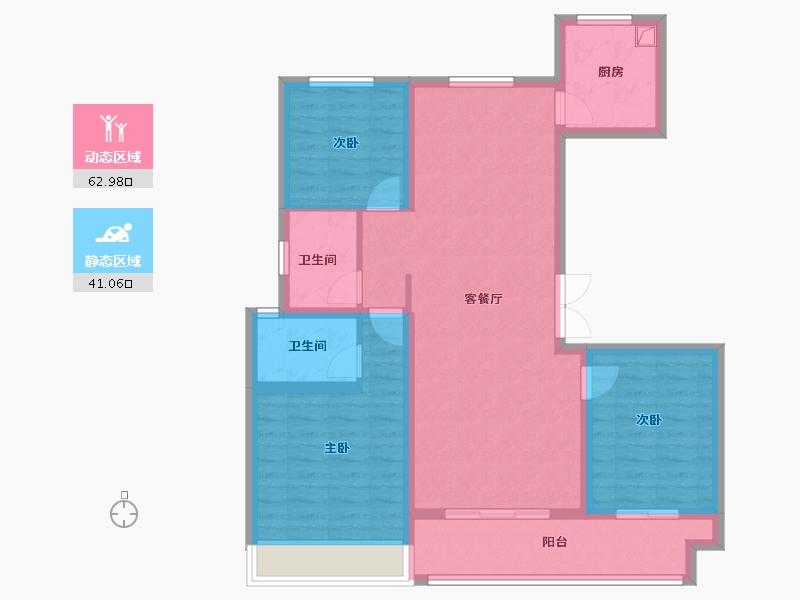 河南省-安阳市-新城国际-110.40-户型库-动静分区