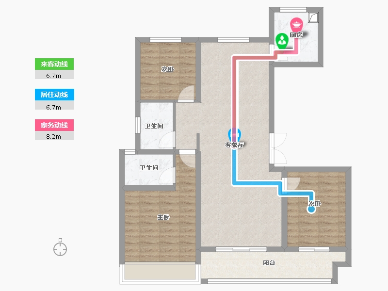 河南省-安阳市-新城国际-110.40-户型库-动静线