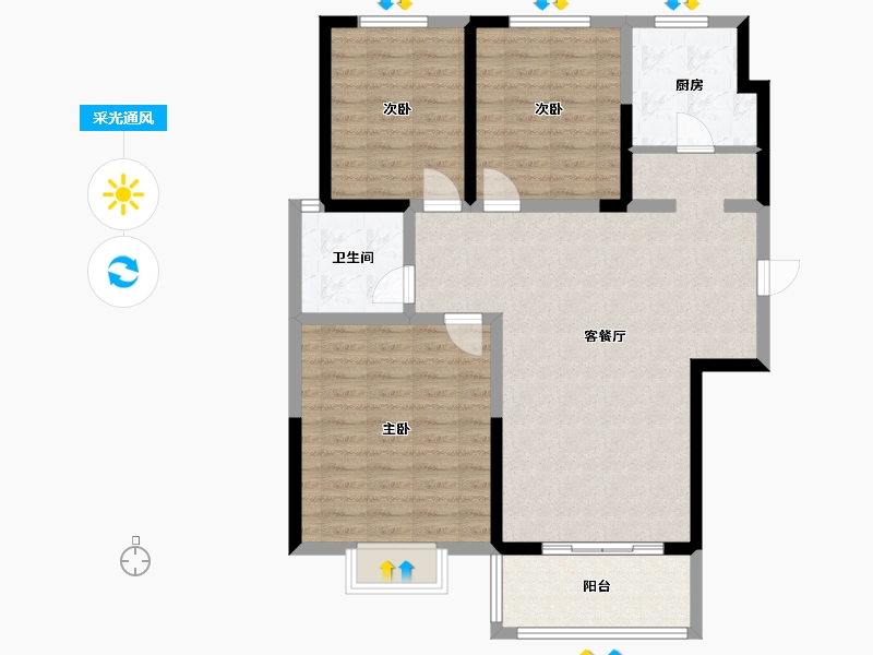 河南省-郑州市-荥阳市京城办郑上路安置小区-98.12-户型库-采光通风