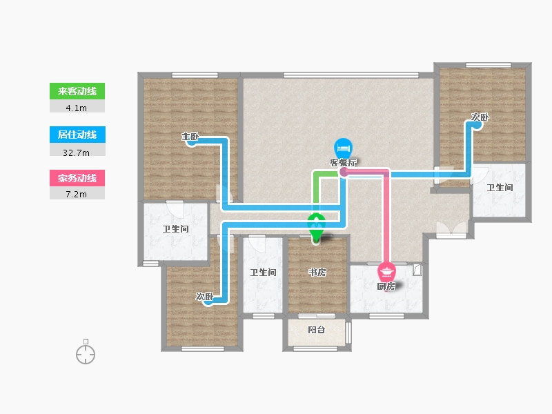 陕西省-西安市-翠景台-一期-168.00-户型库-动静线