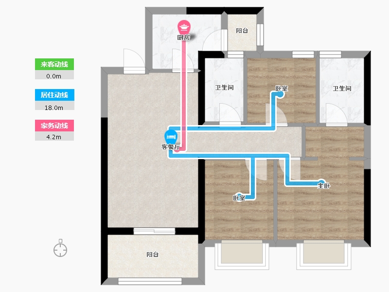 广东省-深圳市-万科大都会-71.00-户型库-动静线