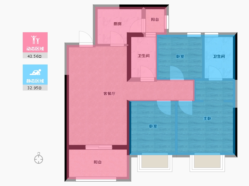 广东省-深圳市-万科大都会-71.00-户型库-动静分区