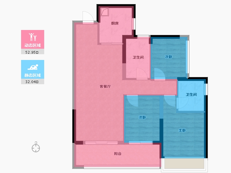 广东省-深圳市-一湾臻邸-78.40-户型库-动静分区