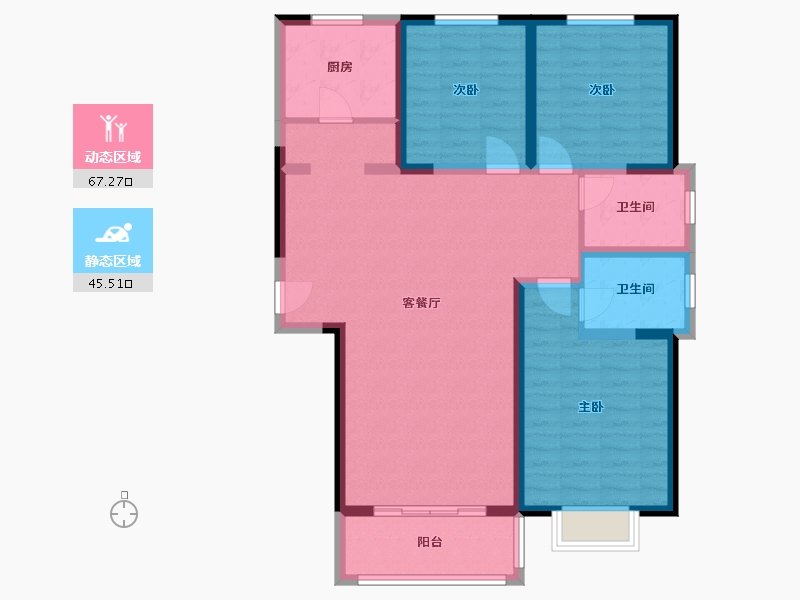 河南省-郑州市-荥阳市京城办郑上路安置小区-101.36-户型库-动静分区