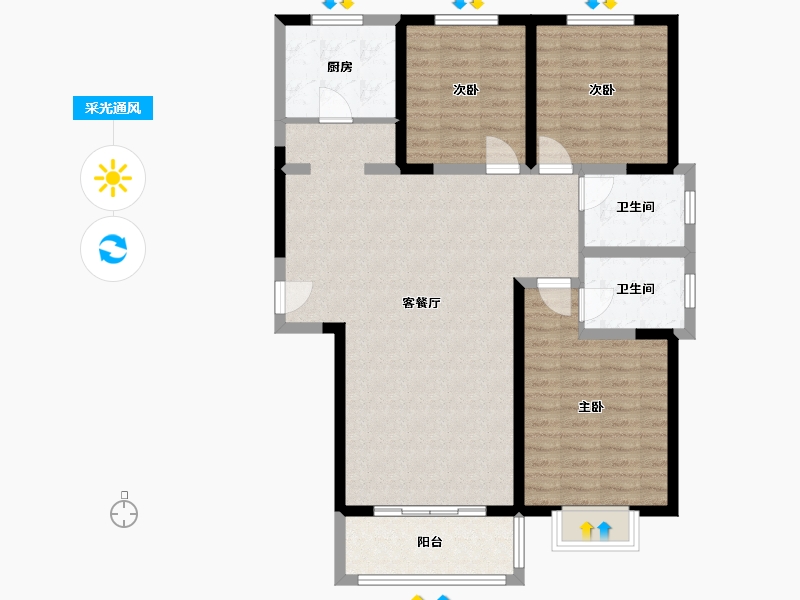 河南省-郑州市-荥阳市京城办郑上路安置小区-101.36-户型库-采光通风