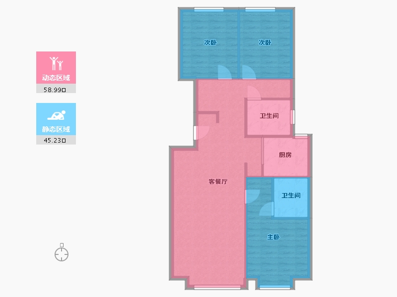 天津-天津市-新城和兴府-96.70-户型库-动静分区