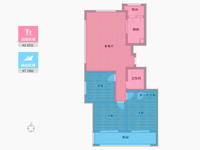 山西省-晋中市-碧水花台-102.76-户型库-动静分区