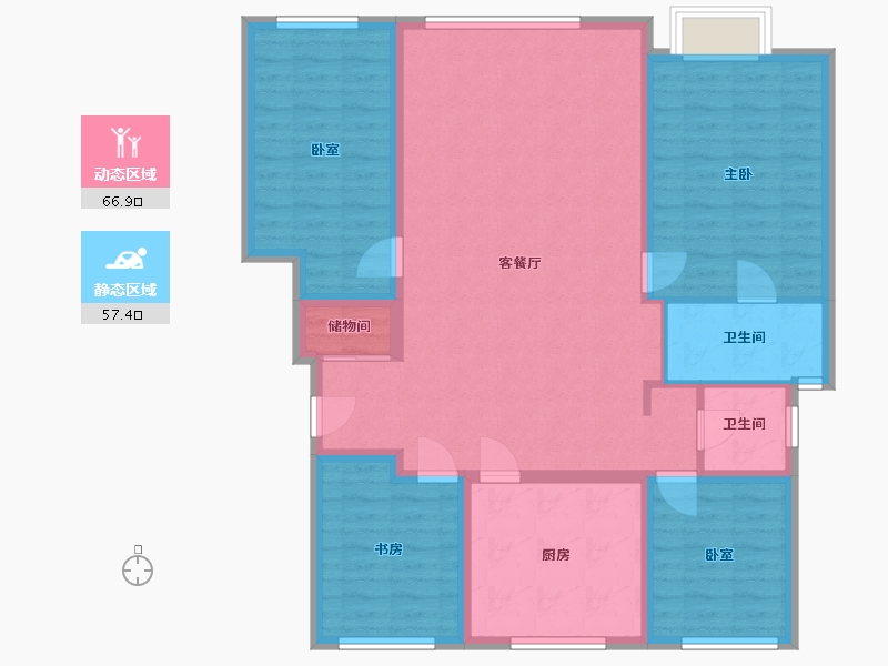 北京-北京市-康营小区-112.00-户型库-动静分区