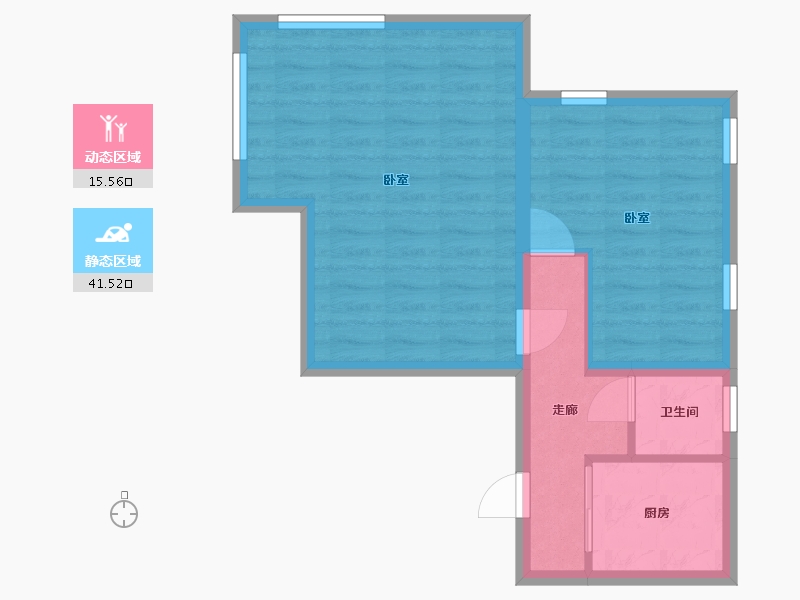 上海-上海市-宝钢九村小区-46.62-户型库-动静分区