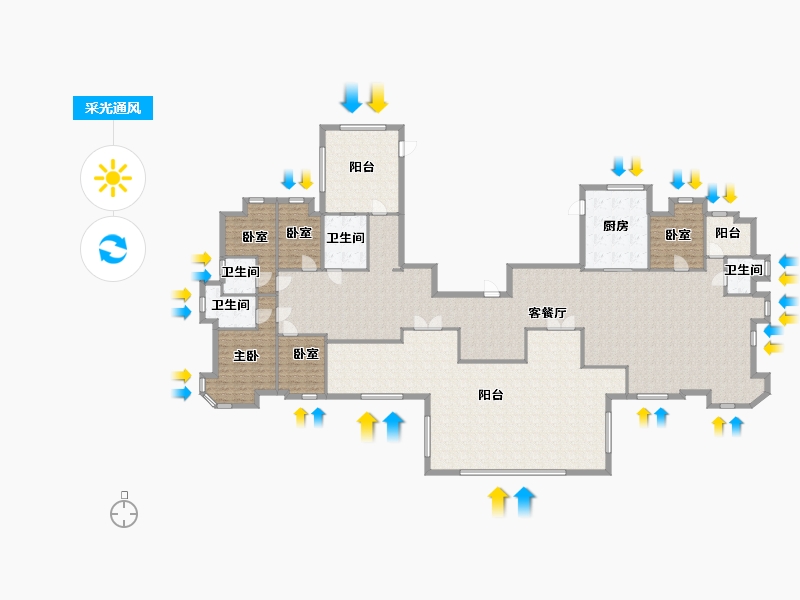 福建省-福州市-橡树湾-292.00-户型库-采光通风