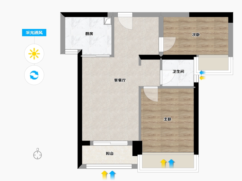 广东省-深圳市-布吉小区-48.99-户型库-采光通风