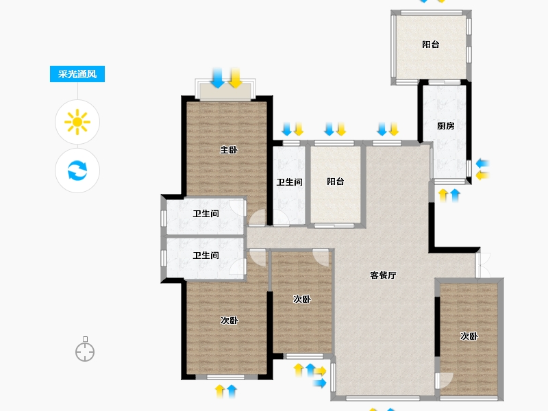 广西壮族自治区-防城港市-富森·领峰-190.40-户型库-采光通风