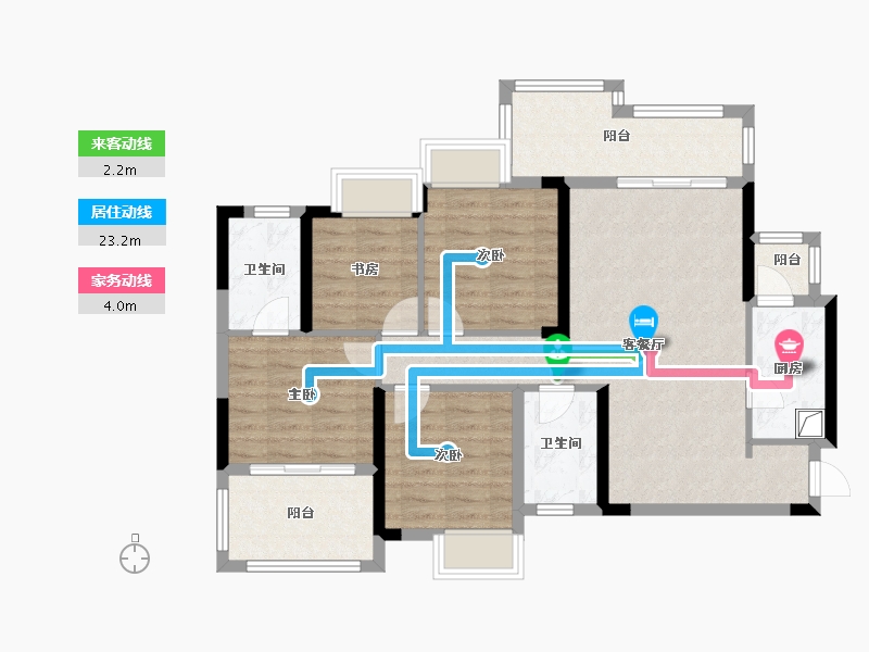 四川省-南充市-蓝光雍锦半岛-118.00-户型库-动静线