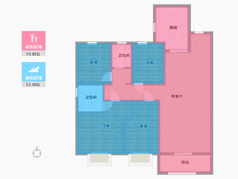 河北省-邯郸市-盛世天城-三期-110.40-户型库-动静分区