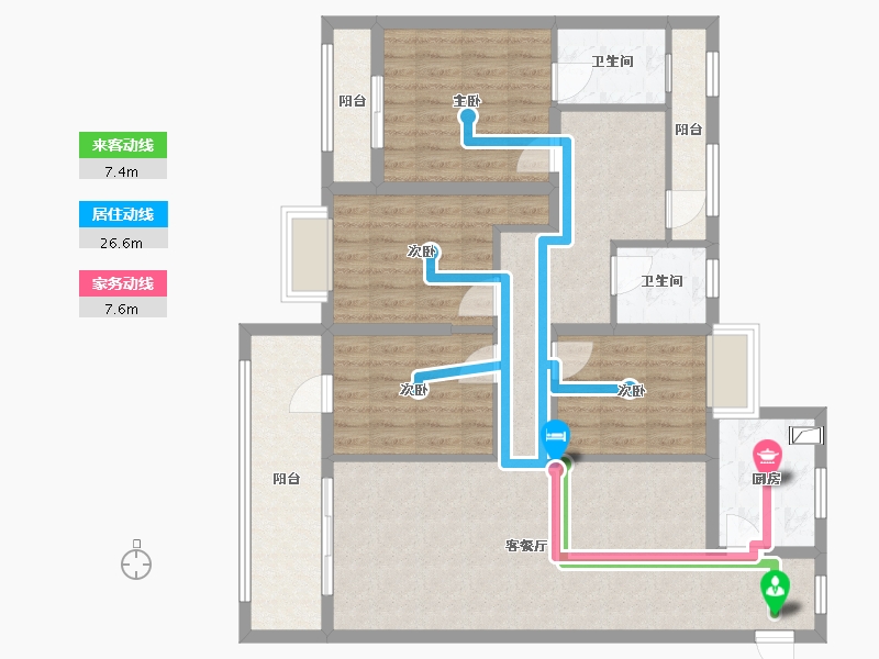 福建省-泉州市-中南玺樾-132.00-户型库-动静线