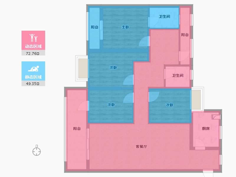 福建省-泉州市-中南玺樾-132.00-户型库-动静分区