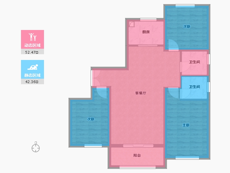 山西省-大同市-盛世锦城-100.96-户型库-动静分区