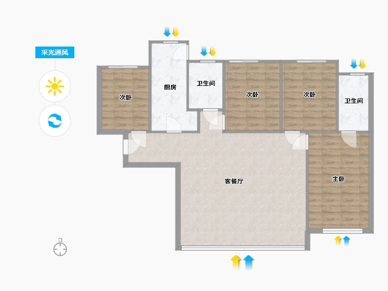 四川省-成都市-保利大都汇璟汇-100.00-户型库-采光通风