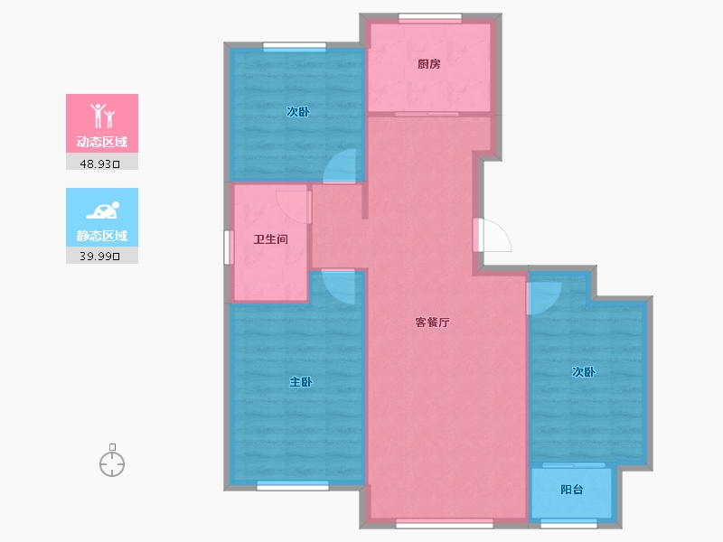 宁夏回族自治区-银川市-宁夏中房东方赋-90.10-户型库-动静分区